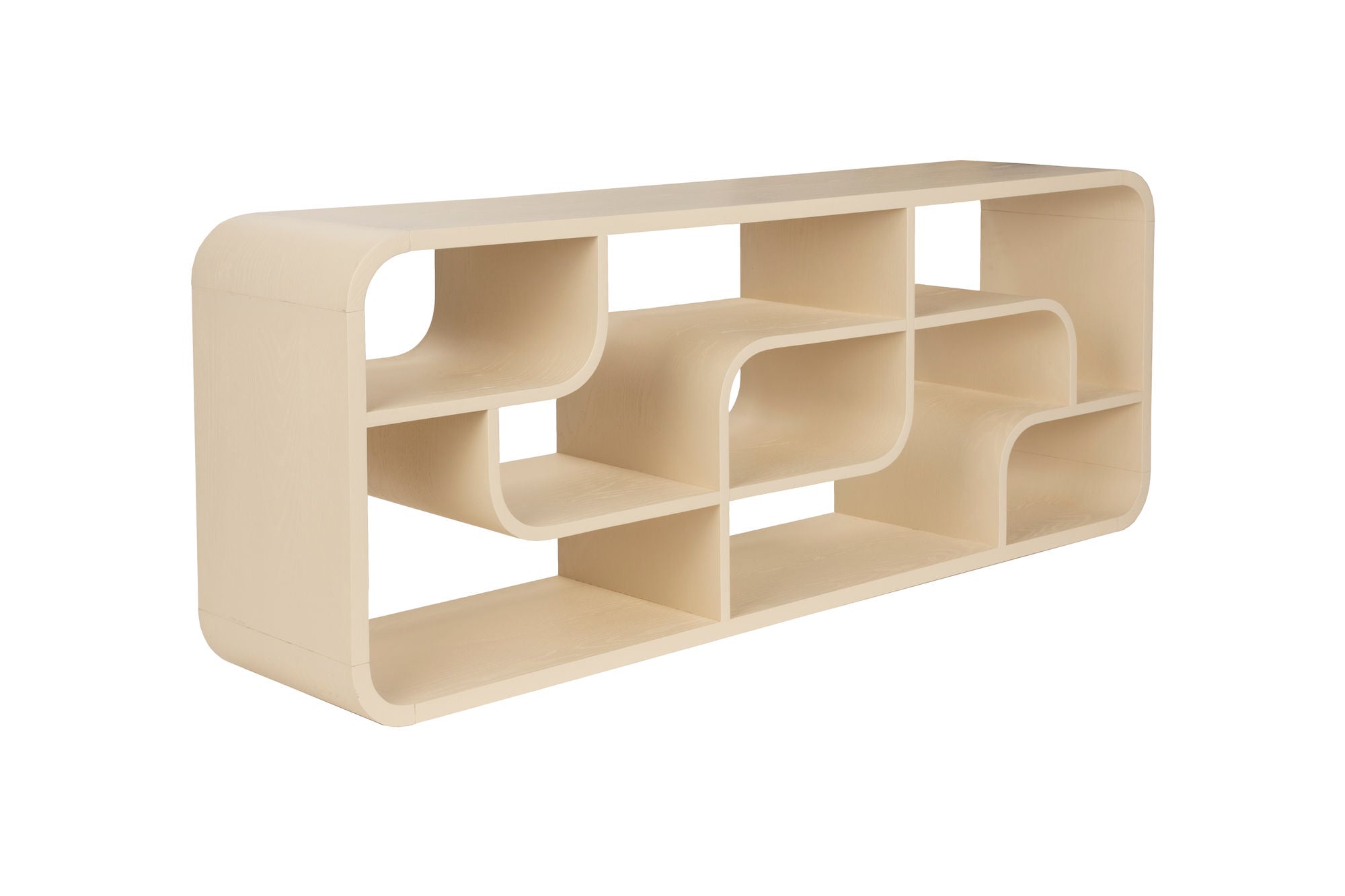 Zuiver Seven Abstract Beige Oak Wood Display Unit